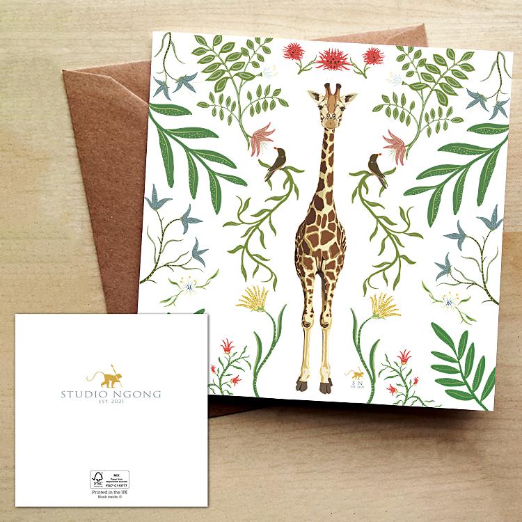 EA Giraffe Notecard - Square