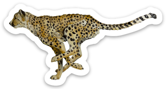 Running Cheetah Sticker • AWF • 76mm
