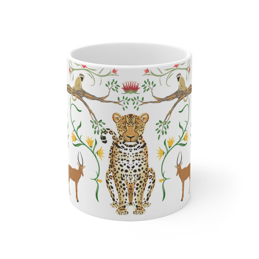 EA Leopard Ceramic Coffee Cups, 11oz, 15 oz